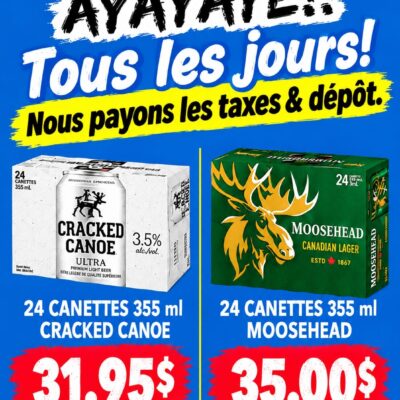 Promo Ayayaye moosehead 24cans